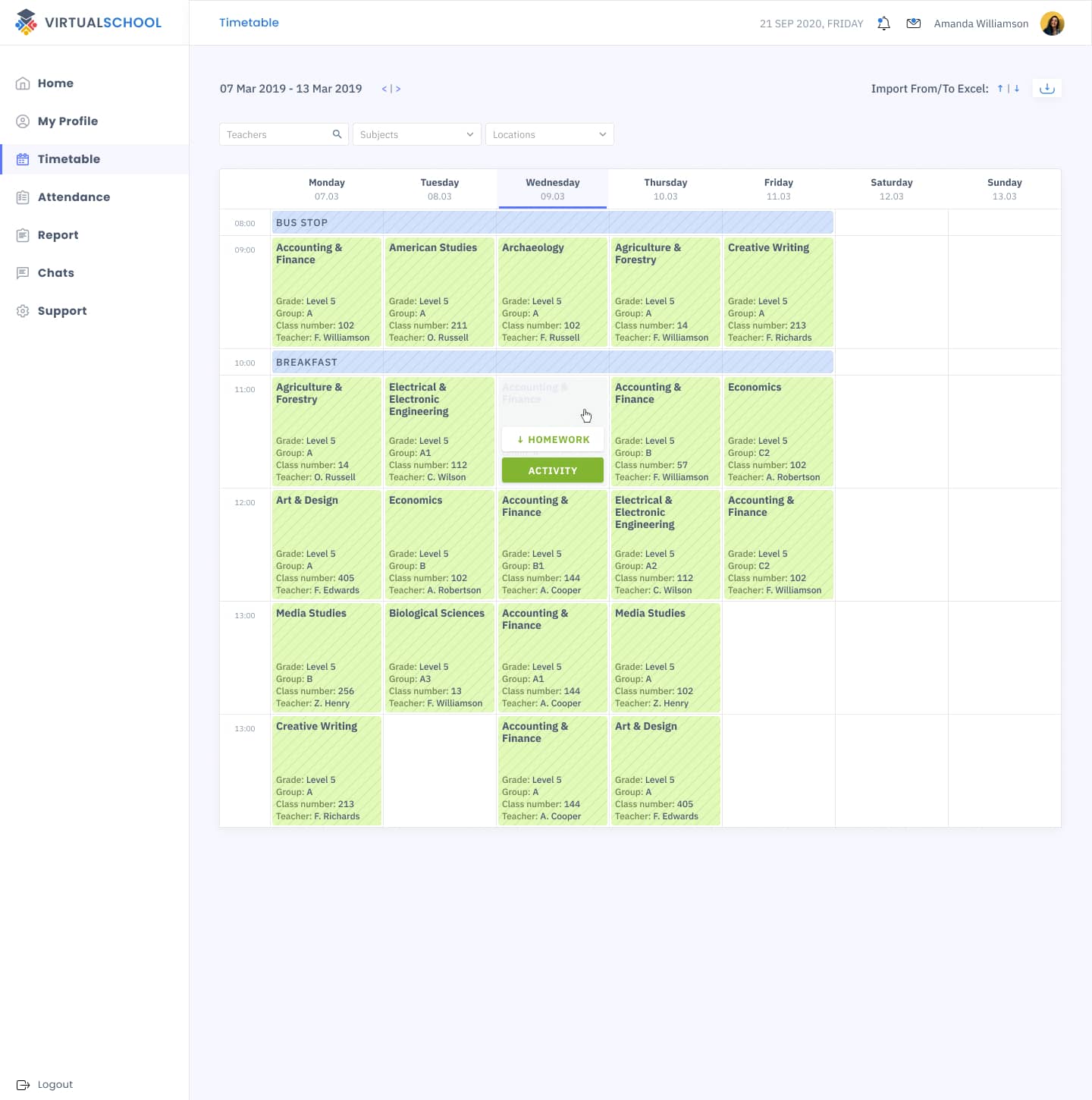 children-timetable