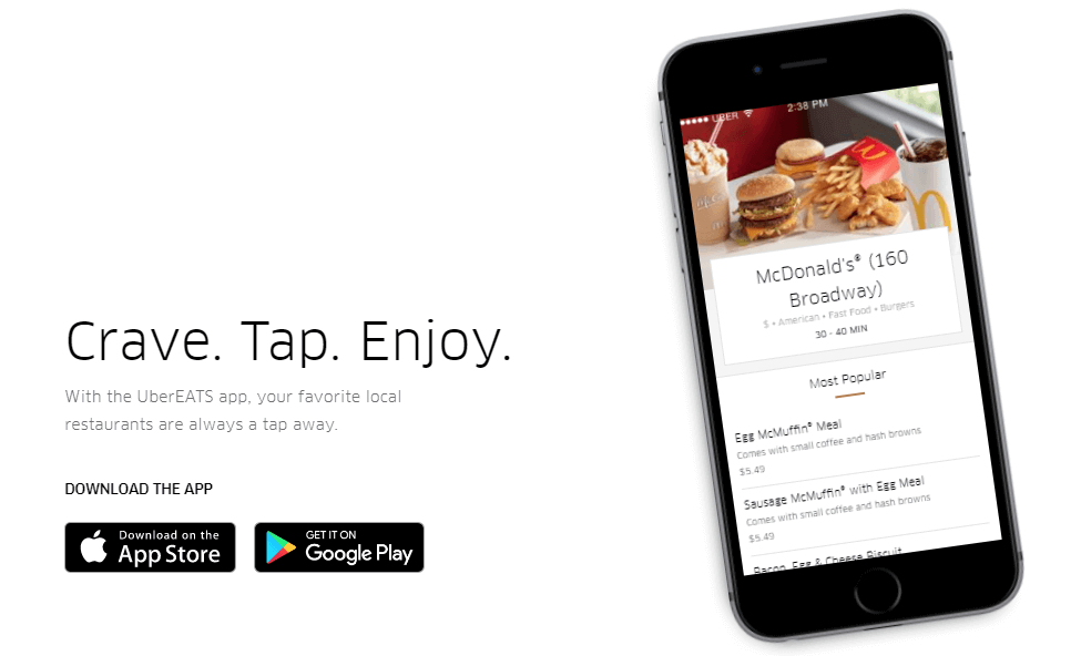 mobile application uber eats