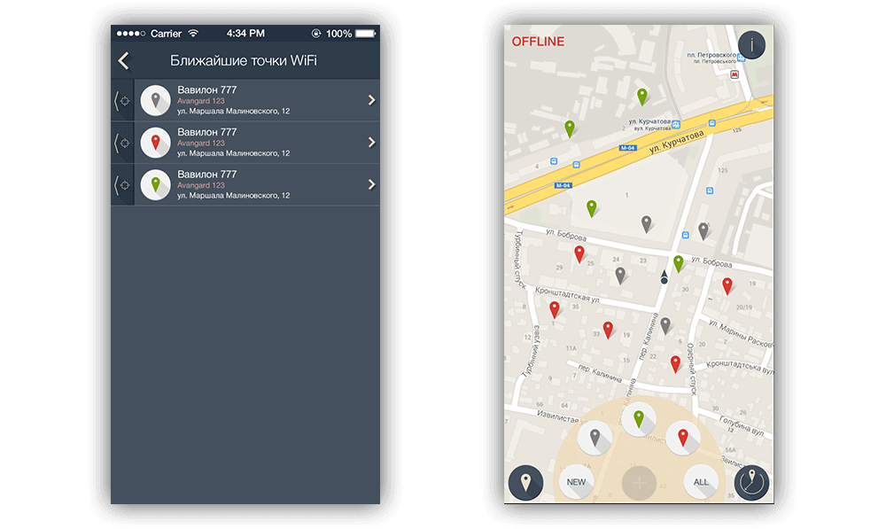 Application design for iPhone Wi-Fi Space